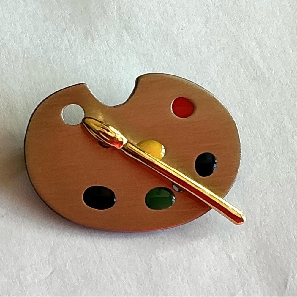 Vintage JJ Artist Palette Enamel Pin